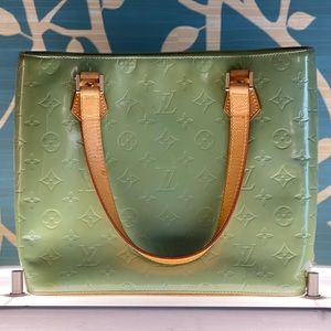 Houston Reade Monogram Noisette Mint Green Vernis